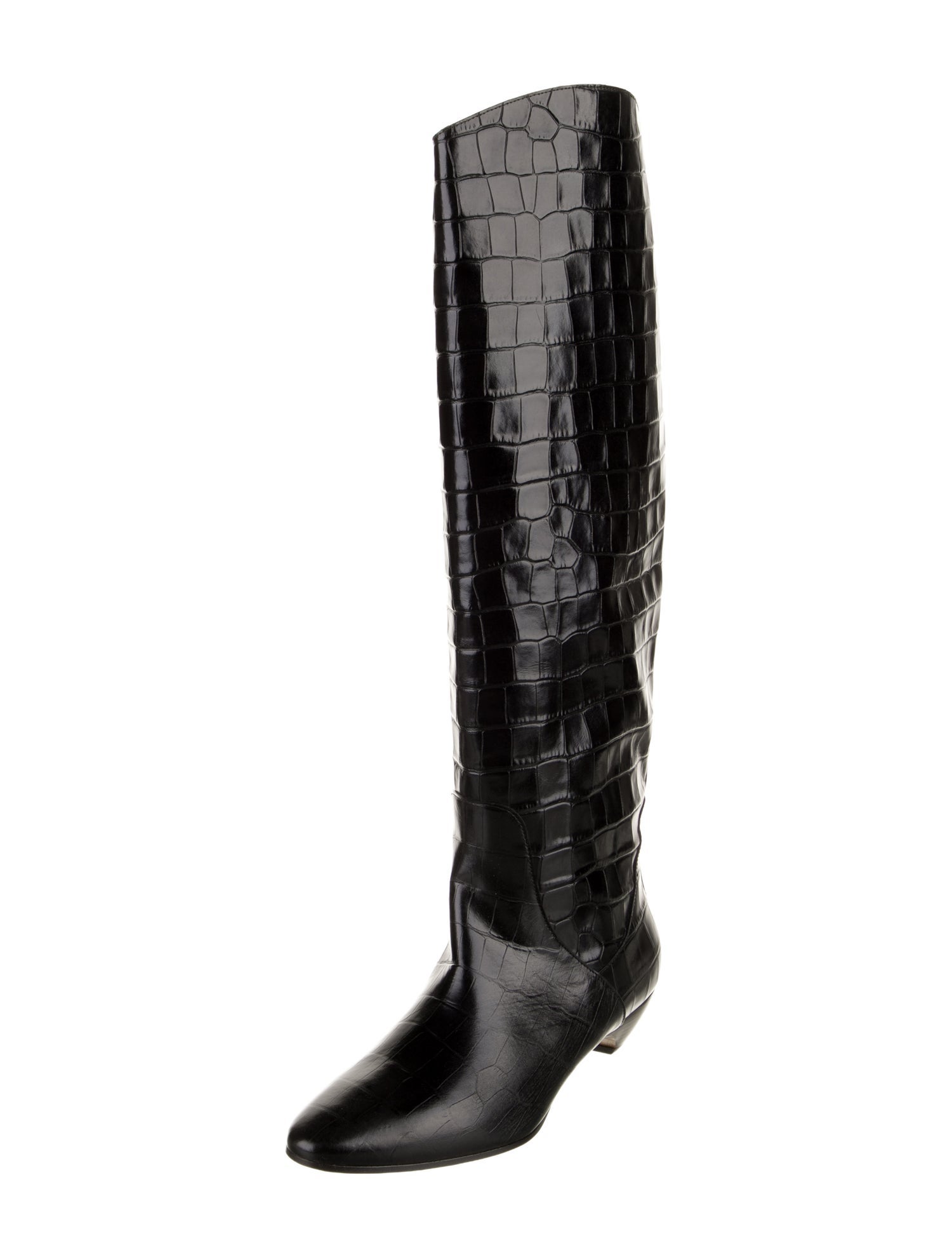 Le Monde Beryl Leather Colorblock Pattern Boots