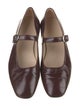 Le Monde Beryl Patent Leather Leather Trim Embellishment Mary Jane Flats