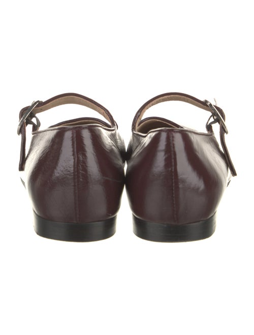 Le Monde Beryl Patent Leather Leather Trim Embellishment Mary Jane Flats