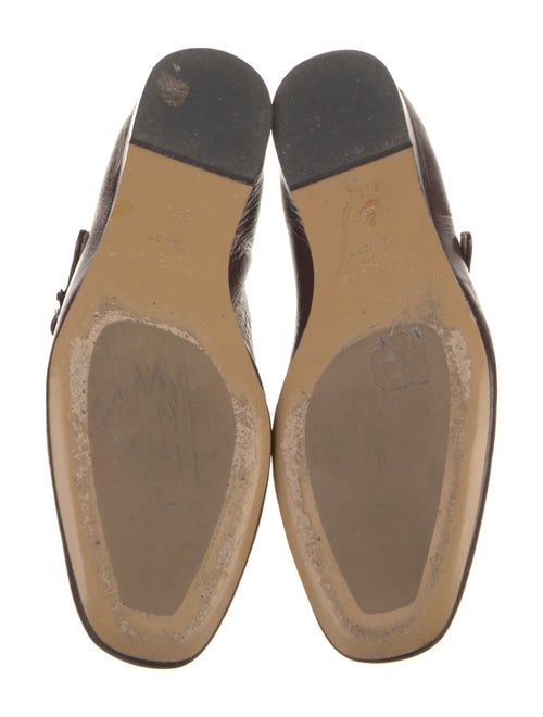 Le Monde Beryl Patent Leather Leather Trim Embellishment Mary Jane Flats