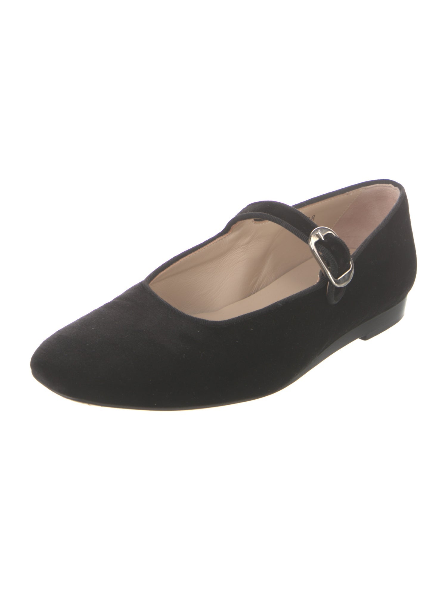 Le Monde Beryl Suede Grosgrain Trim Mary Jane Flats