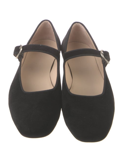 Le Monde Beryl Suede Grosgrain Trim Mary Jane Flats
