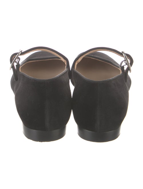 Le Monde Beryl Suede Grosgrain Trim Mary Jane Flats