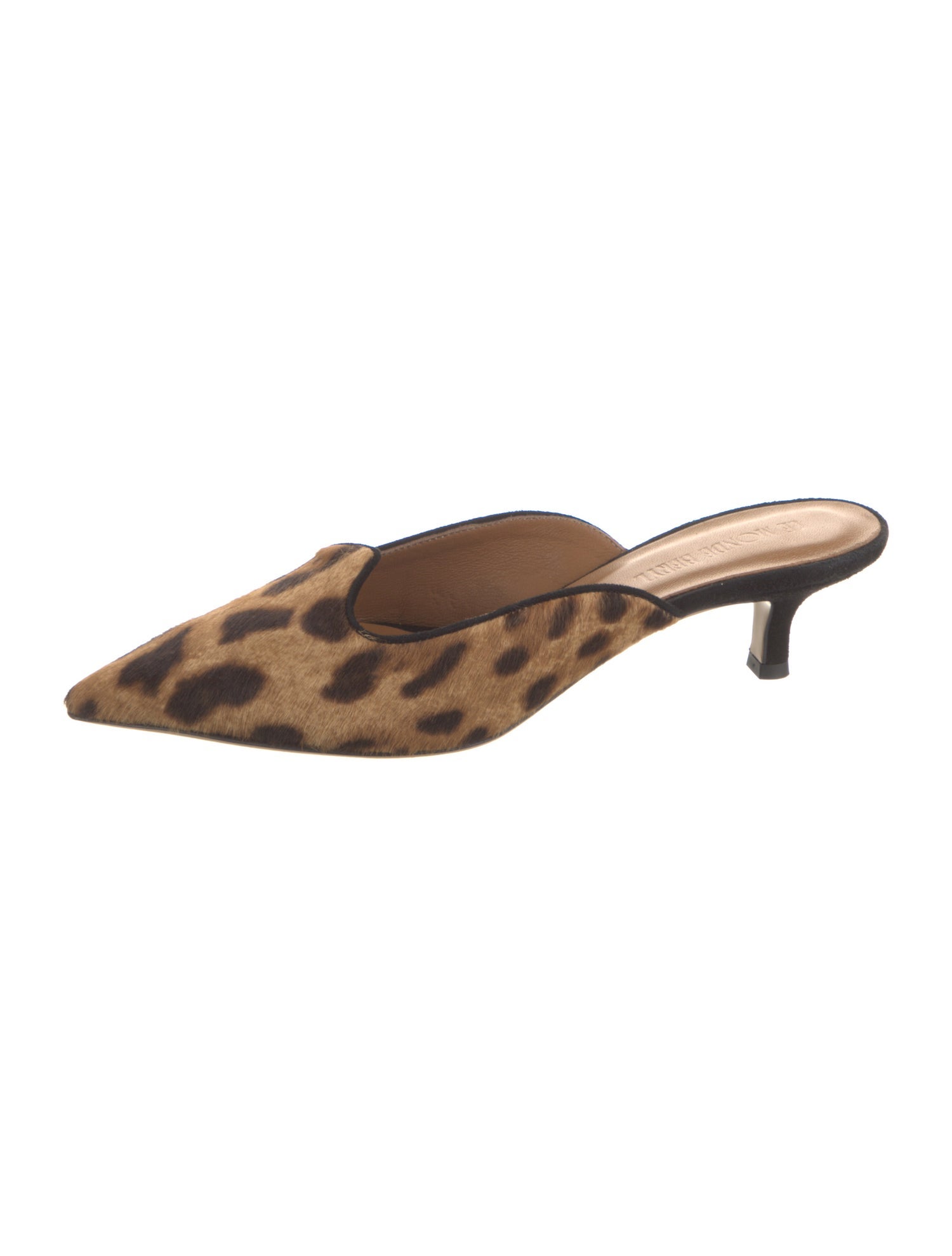 Le Monde Beryl Ponyhair Animal Print Mules