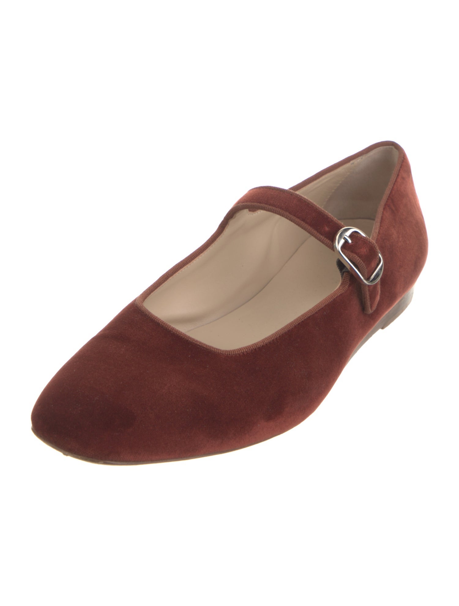 Le Monde Beryl Suede Grosgrain Trim Mary Jane Flats
