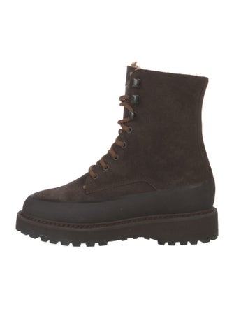 Le Monde Beryl Suede Combat Boots