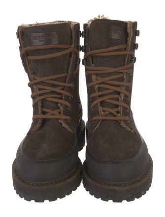 Le Monde Beryl Suede Combat Boots
