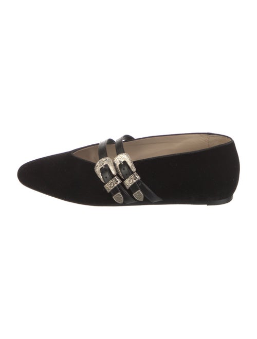 Le Monde Beryl Velvet Mary Jane Flats