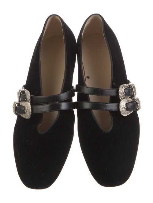 Le Monde Beryl Velvet Mary Jane Flats