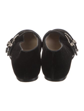 Le Monde Beryl Velvet Mary Jane Flats