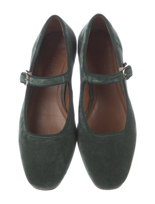 Le Monde Beryl Velvet Grosgrain Trim Mary Jane Flats