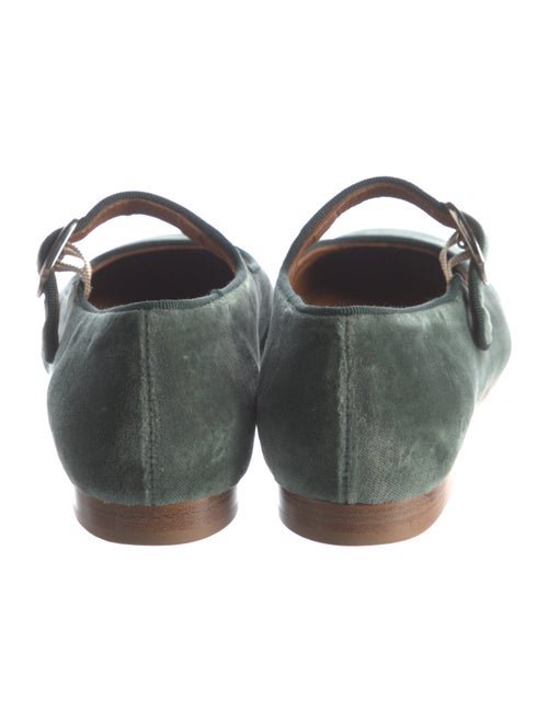 Le Monde Beryl Velvet Grosgrain Trim Mary Jane Flats