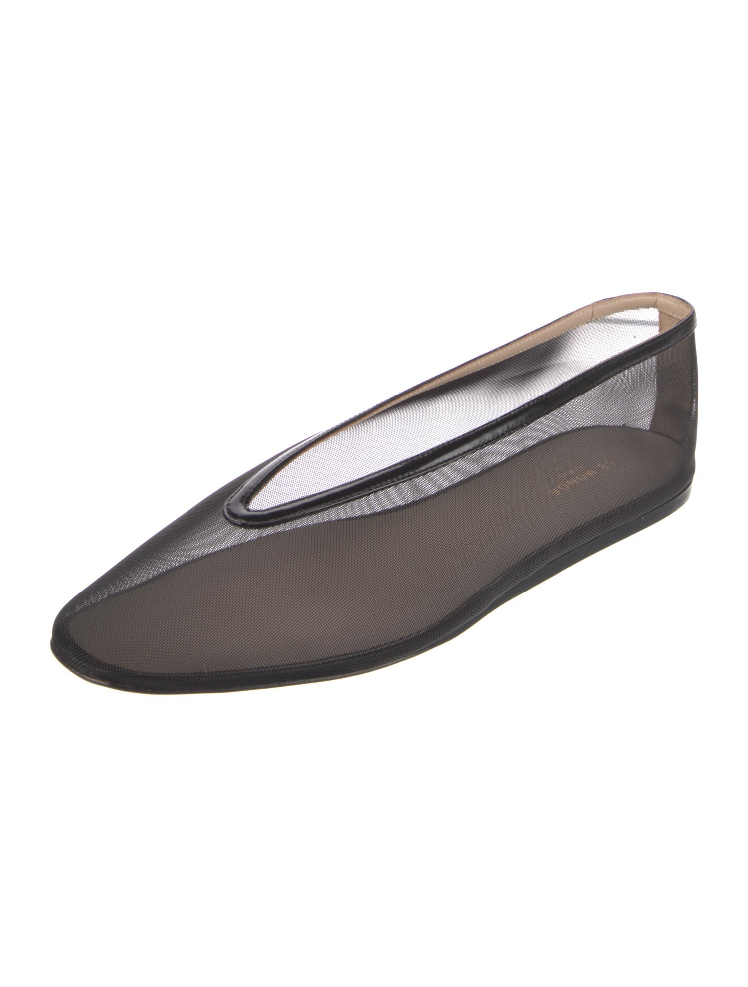 Le Monde Beryl Mesh Leather Trim Embellishment Ballet Flats