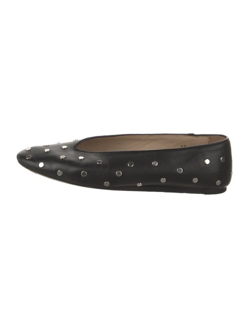 Le Monde Beryl Leather Studded Accents Ballet Flats
