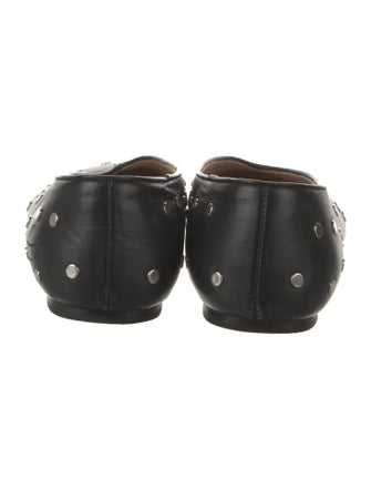 Le Monde Beryl Leather Studded Accents Ballet Flats