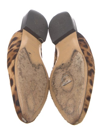 Le Monde Beryl Ponyhair Animal Print Mules