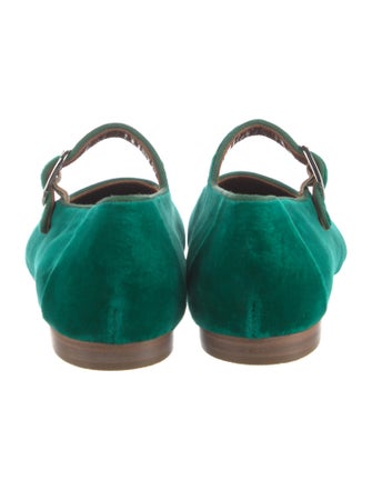 Le Monde Beryl Velvet Mary Jane Flats