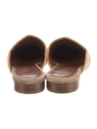 Le Monde Beryl Velvet Floral Print Mules