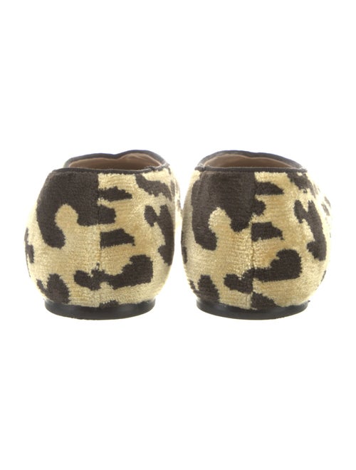 Le Monde Beryl Velvet Animal Print Ballet Flats