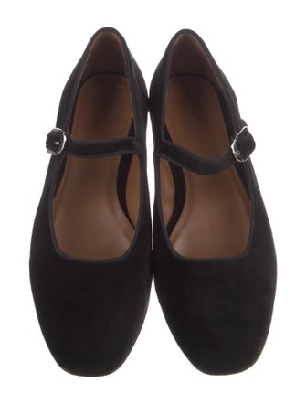 Le Monde Beryl Velvet Grosgrain Trim Mary Jane Flats