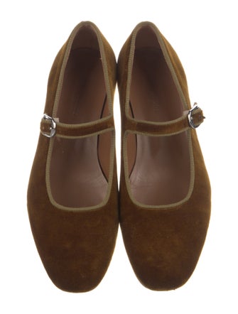 Le Monde Beryl Velvet Mary Jane Flats