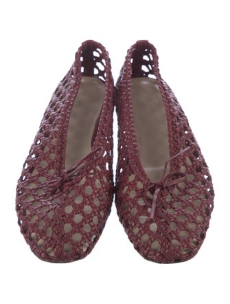 Le Monde Beryl Leather Bow Accents Ballet Flats