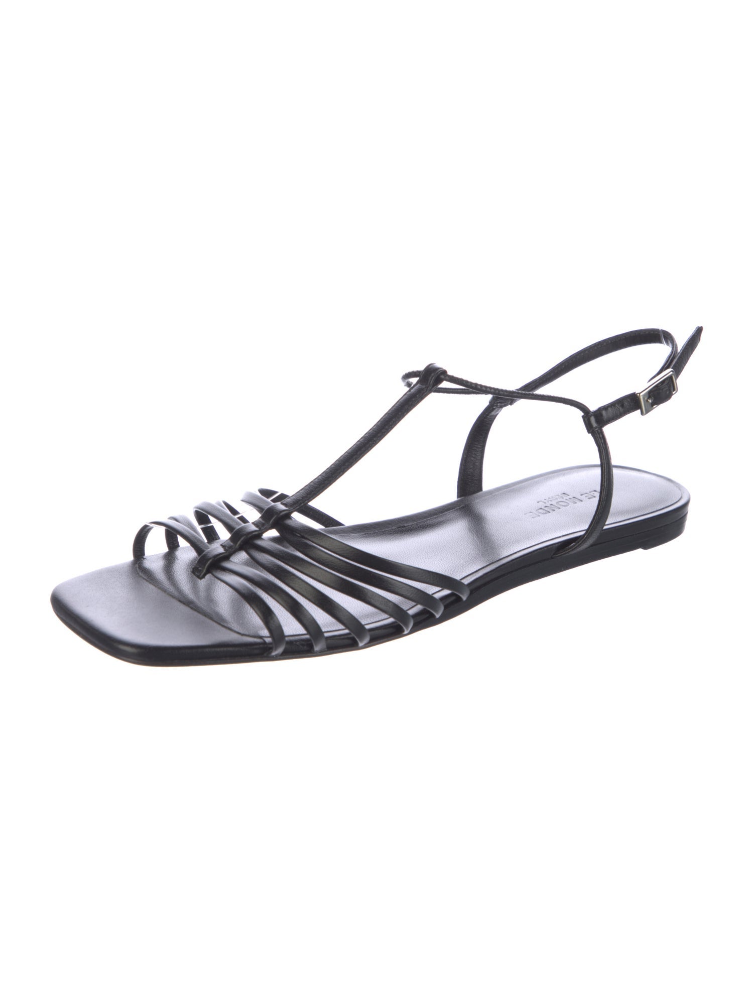 Le Monde Beryl Leather T-Strap Sandals