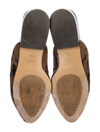 Le Monde Beryl Ponyhair Animal Print Mules