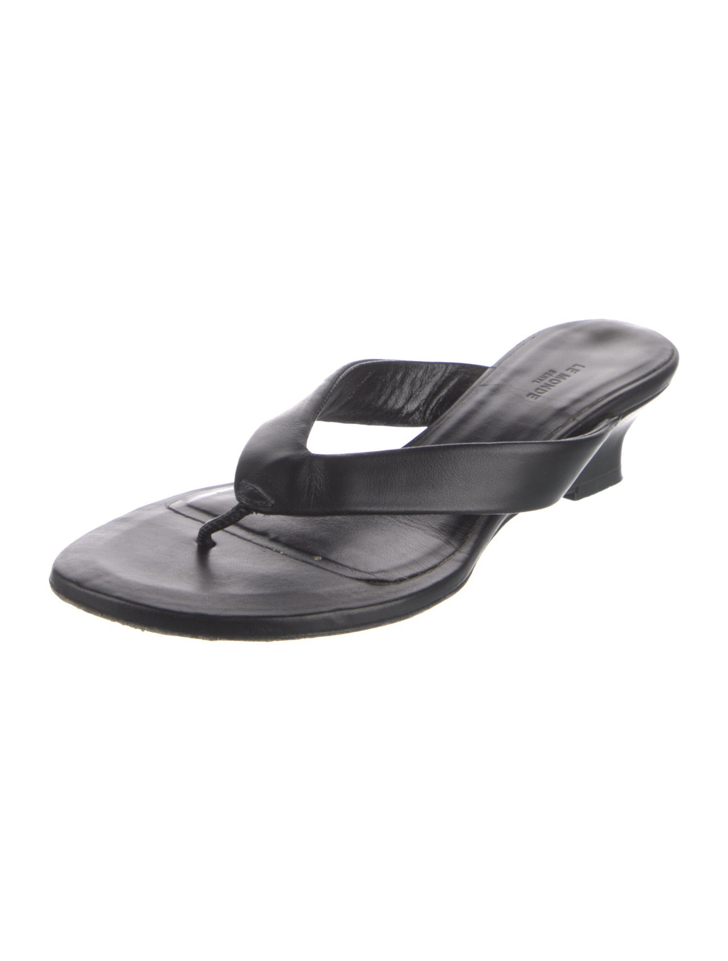Le Monde Beryl Leather Flip Flops