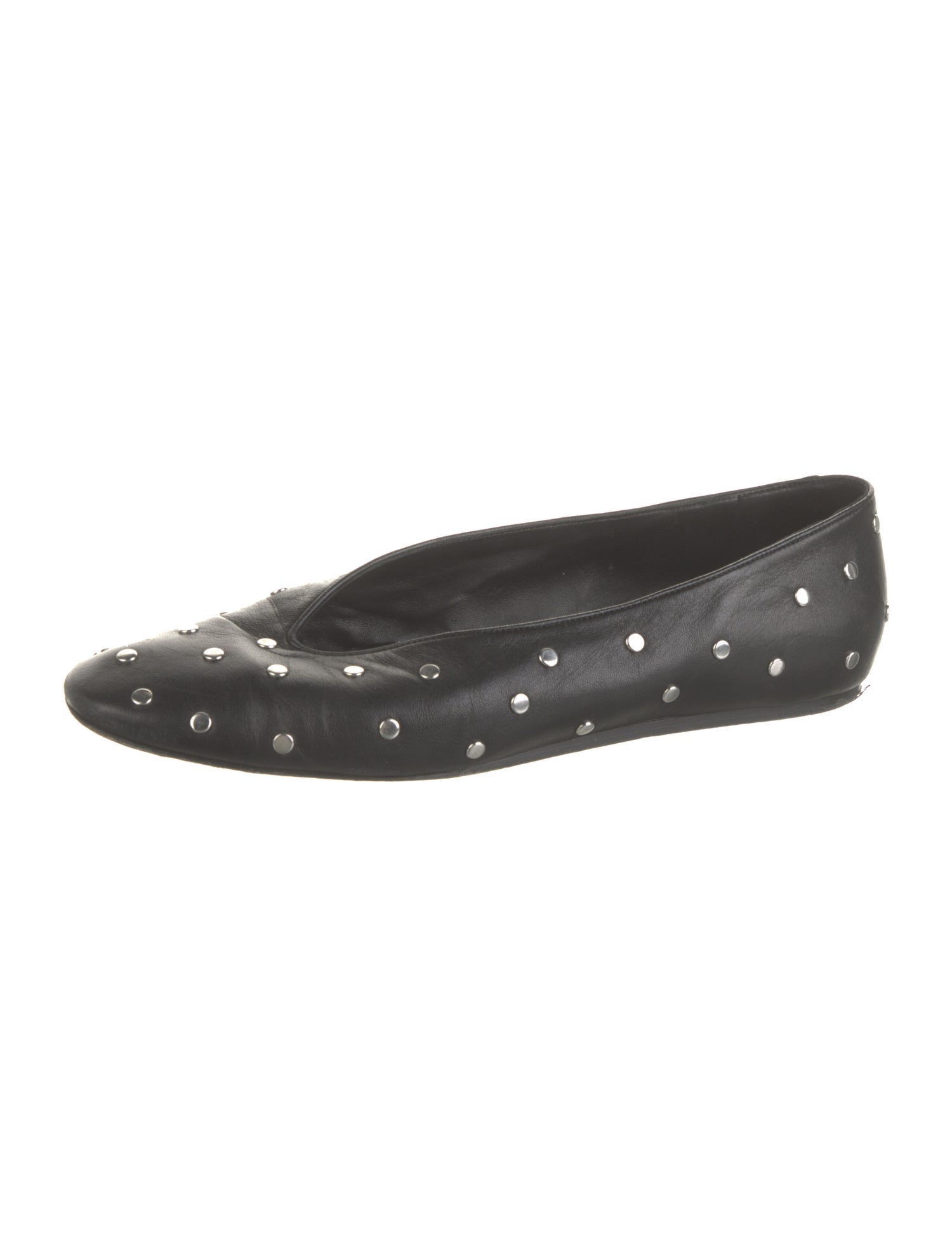 Le Monde Beryl Leather Studded Accents Flats