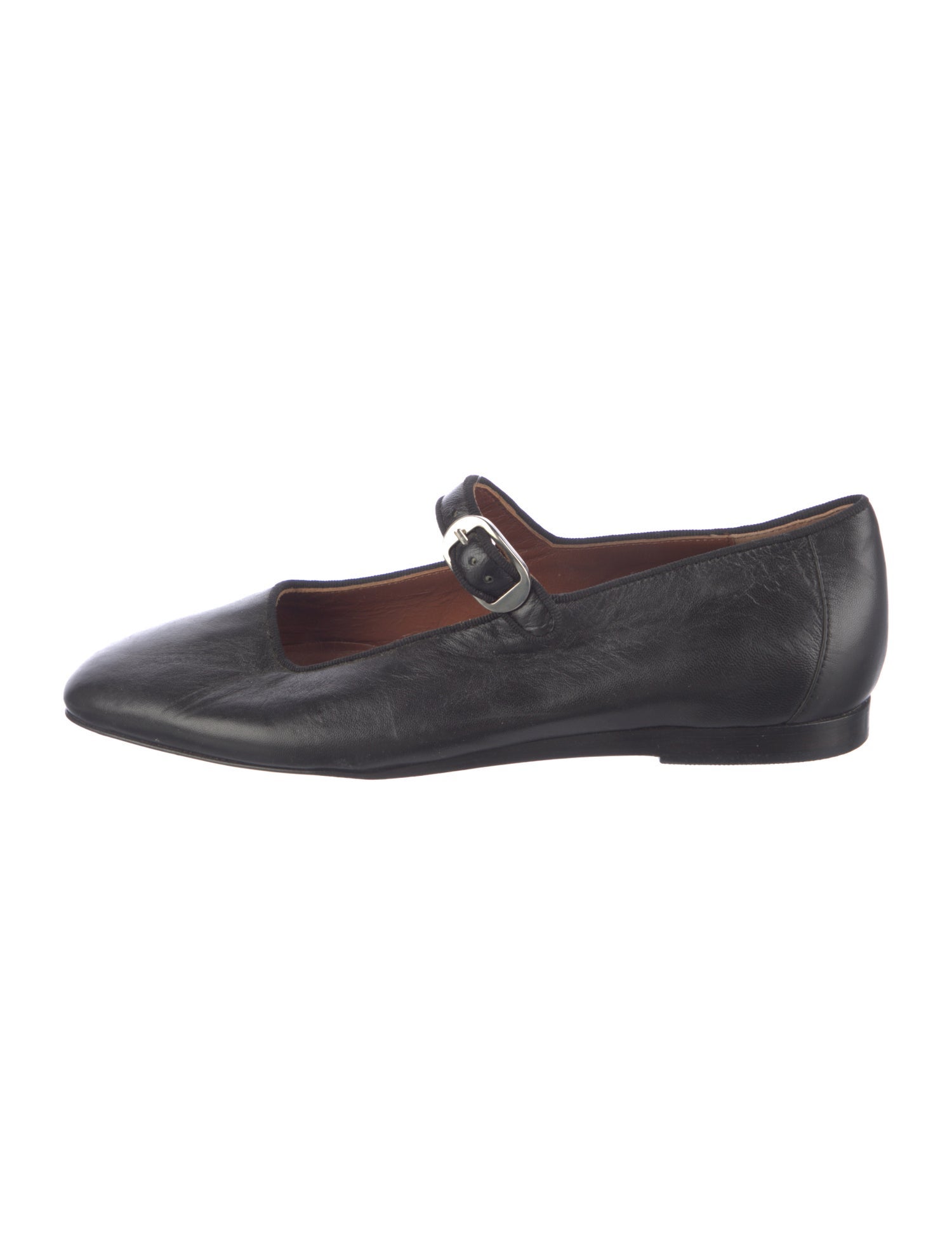 Le Monde Beryl Leather Grosgrain Trim Mary Jane Flats