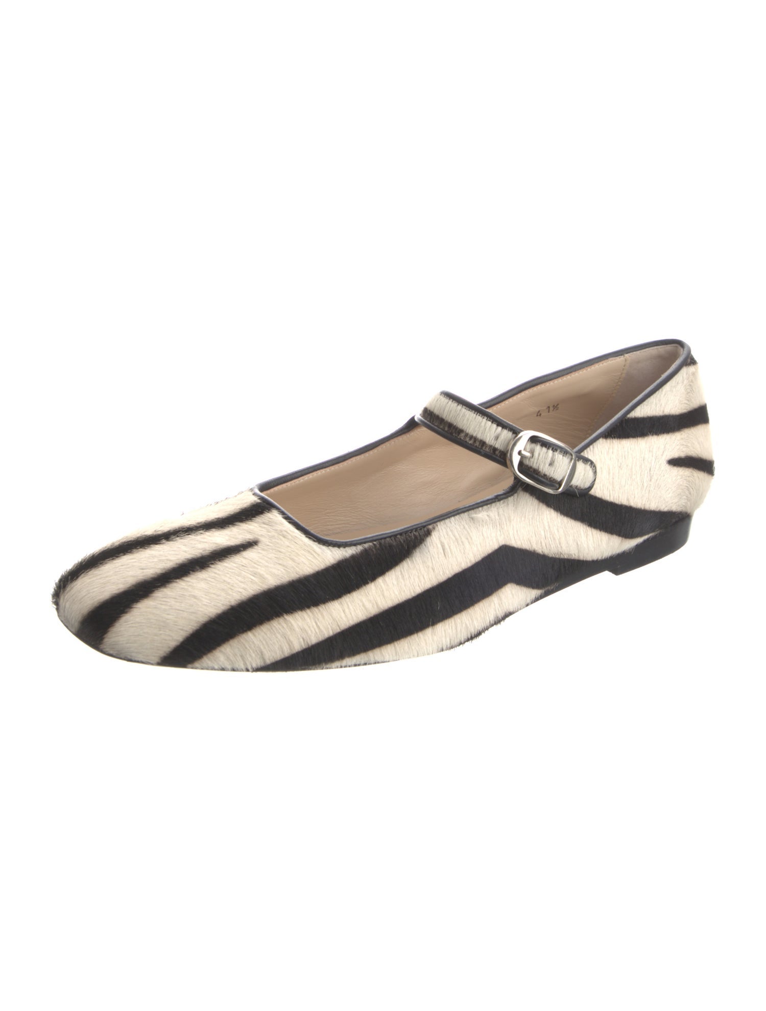 Le Monde Beryl Ponyhair Striped Mary Jane Flats