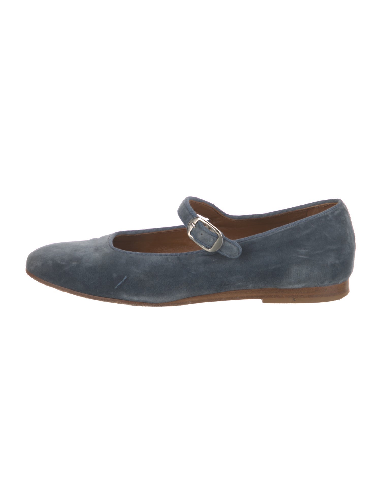 Le Monde Beryl Velvet Grosgrain Trim Mary Jane Flats