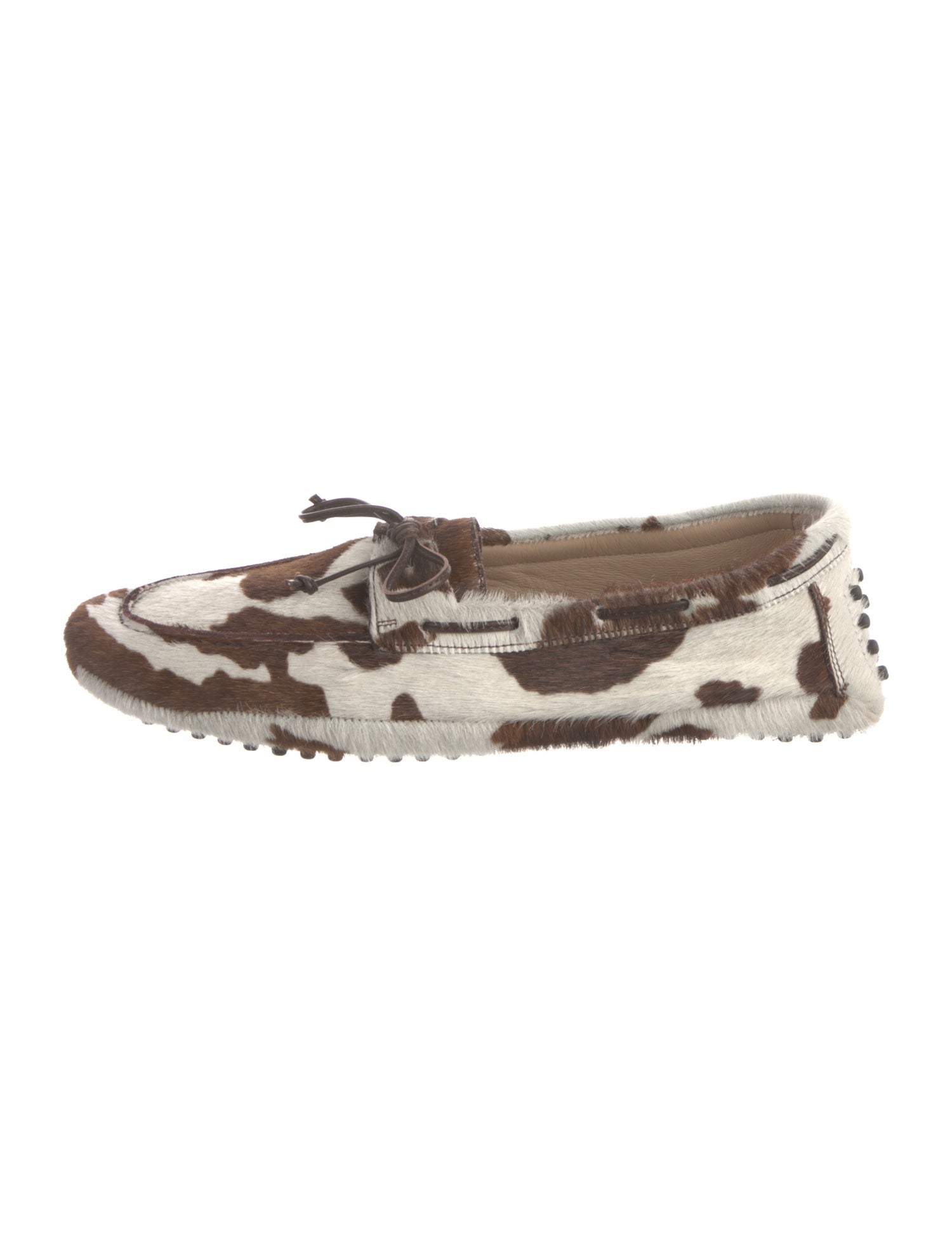 Le Monde Beryl Ponyhair Animal Print Moccasins