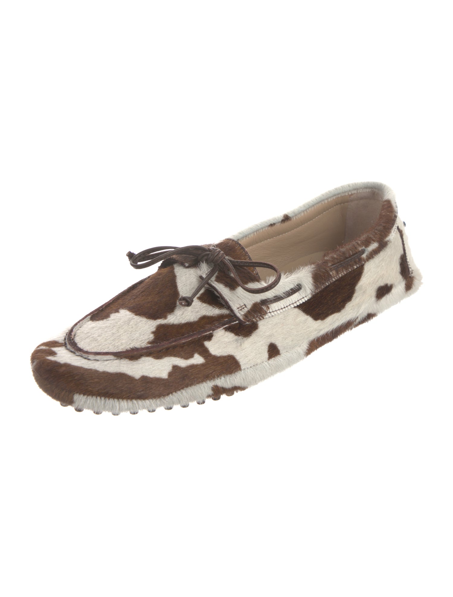 Le Monde Beryl Ponyhair Animal Print Moccasins