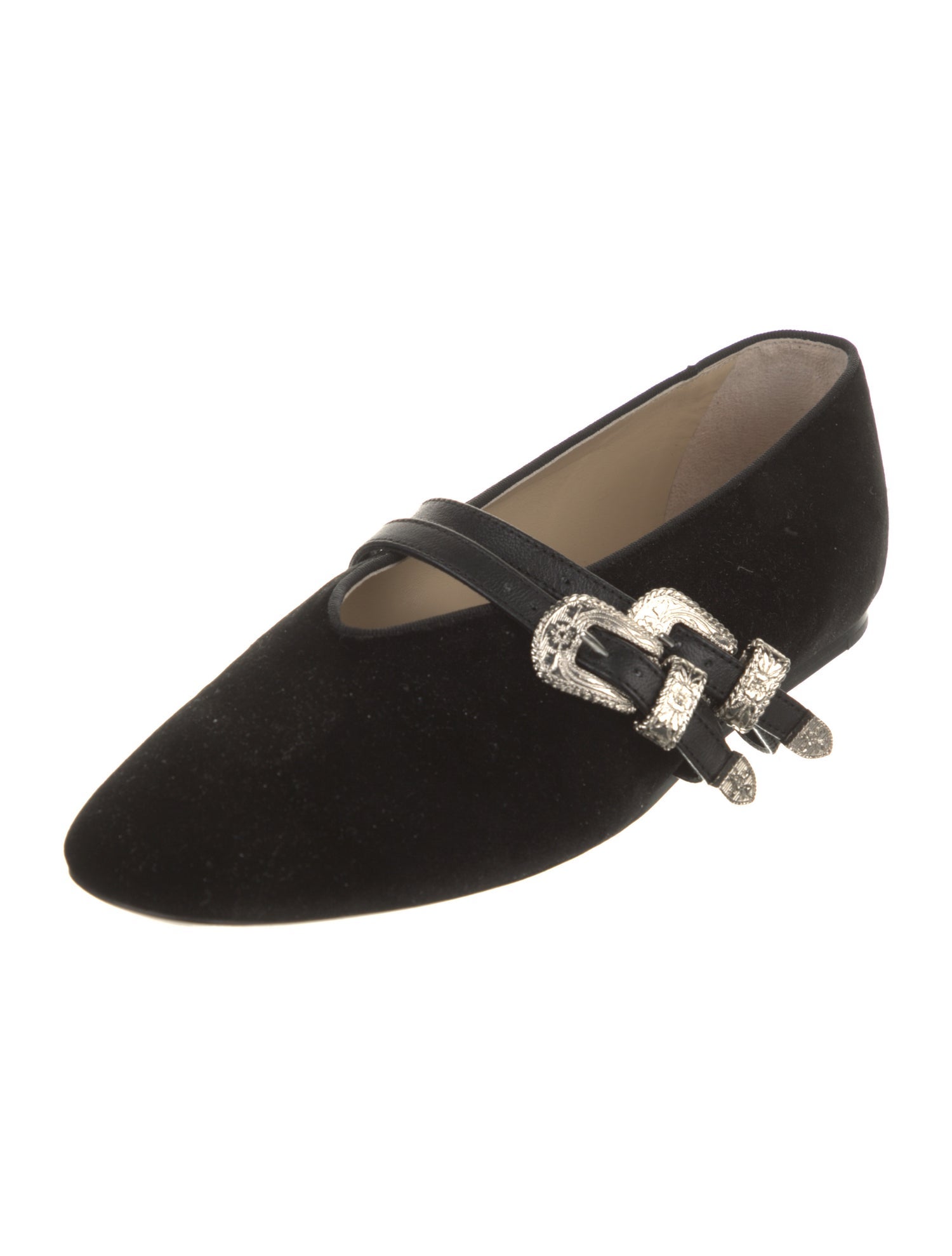 Le Monde Beryl Velvet Mary Jane Flats