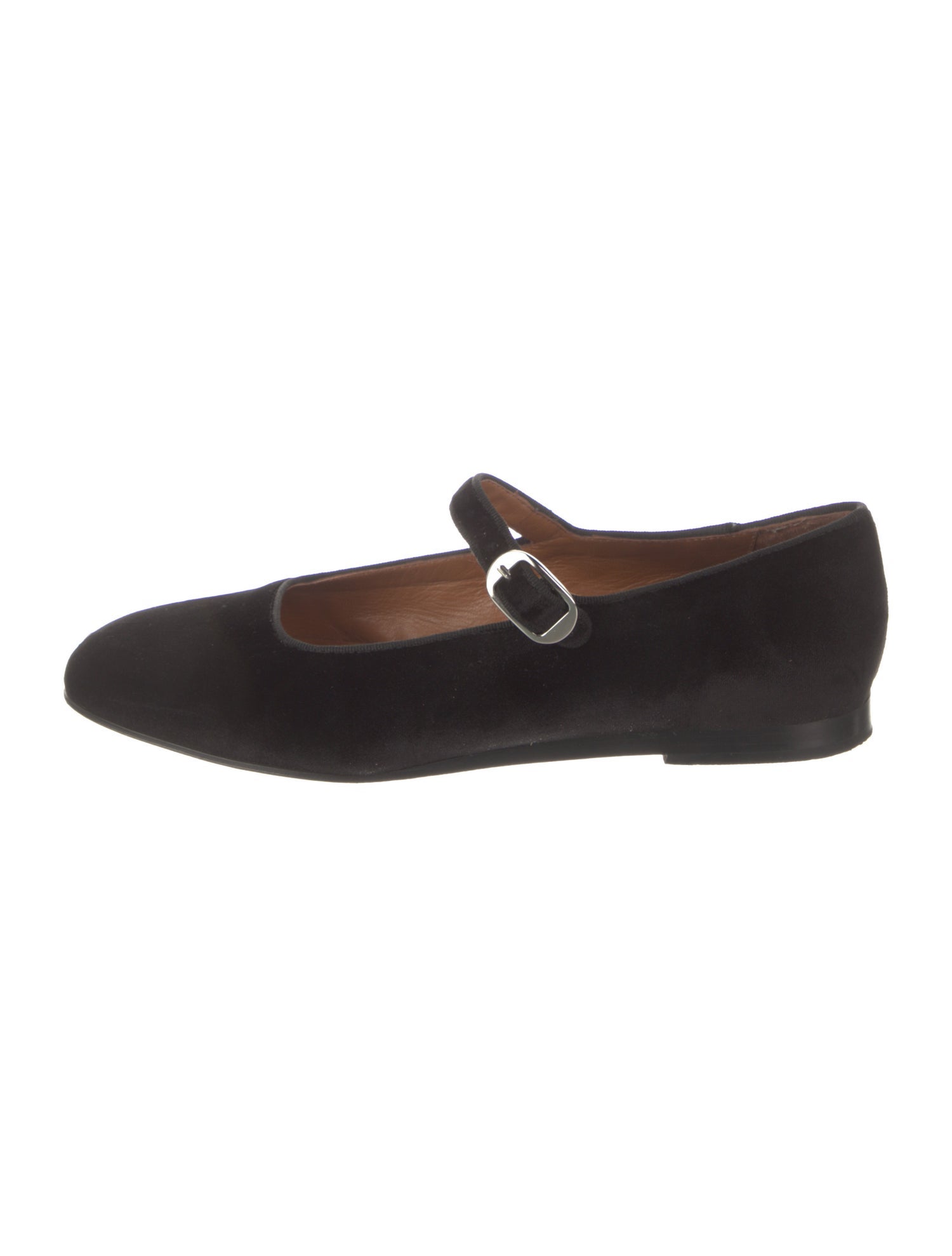 Le Monde Beryl Velvet Grosgrain Trim Mary Jane Flats