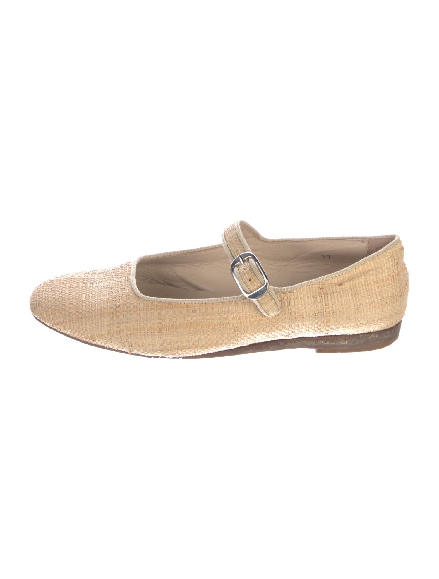 Le Monde Beryl Raffia Mary Jane Flats