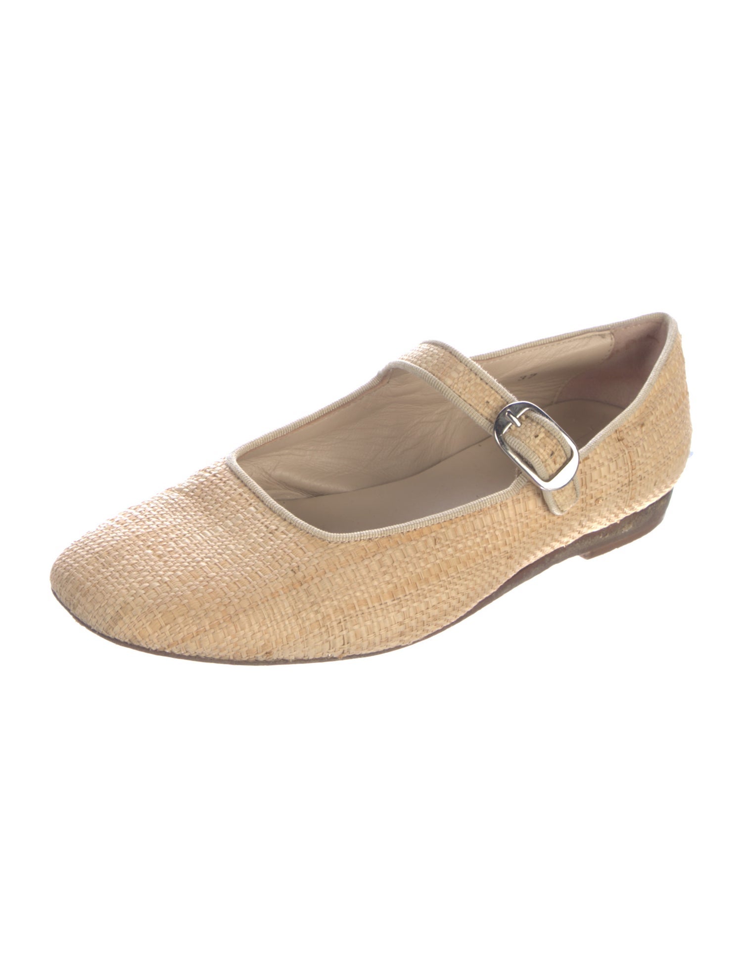 Le Monde Beryl Raffia Mary Jane Flats