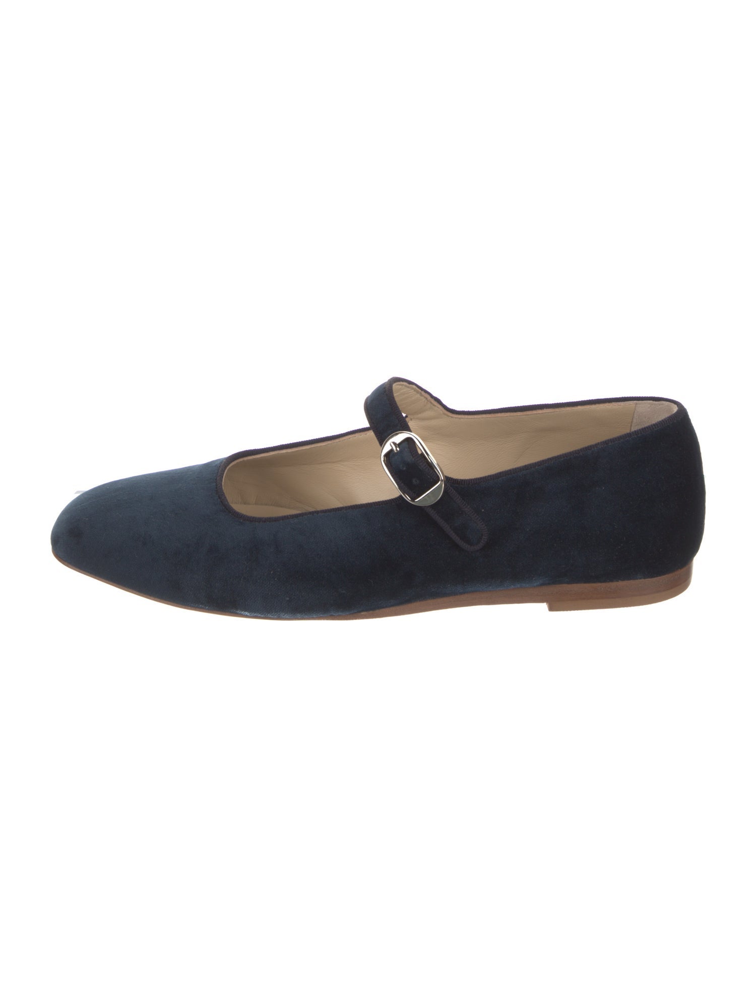 Le Monde Beryl Velvet Grosgrain Trim Mary Jane Flats