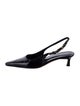 By Far x Mimi Cuttrell Leather Slingback Pumps