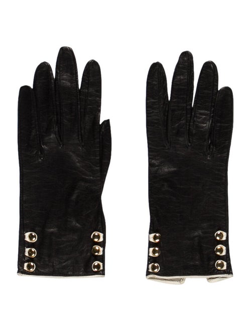 Bergdorf Goodman Leather Gloves Black