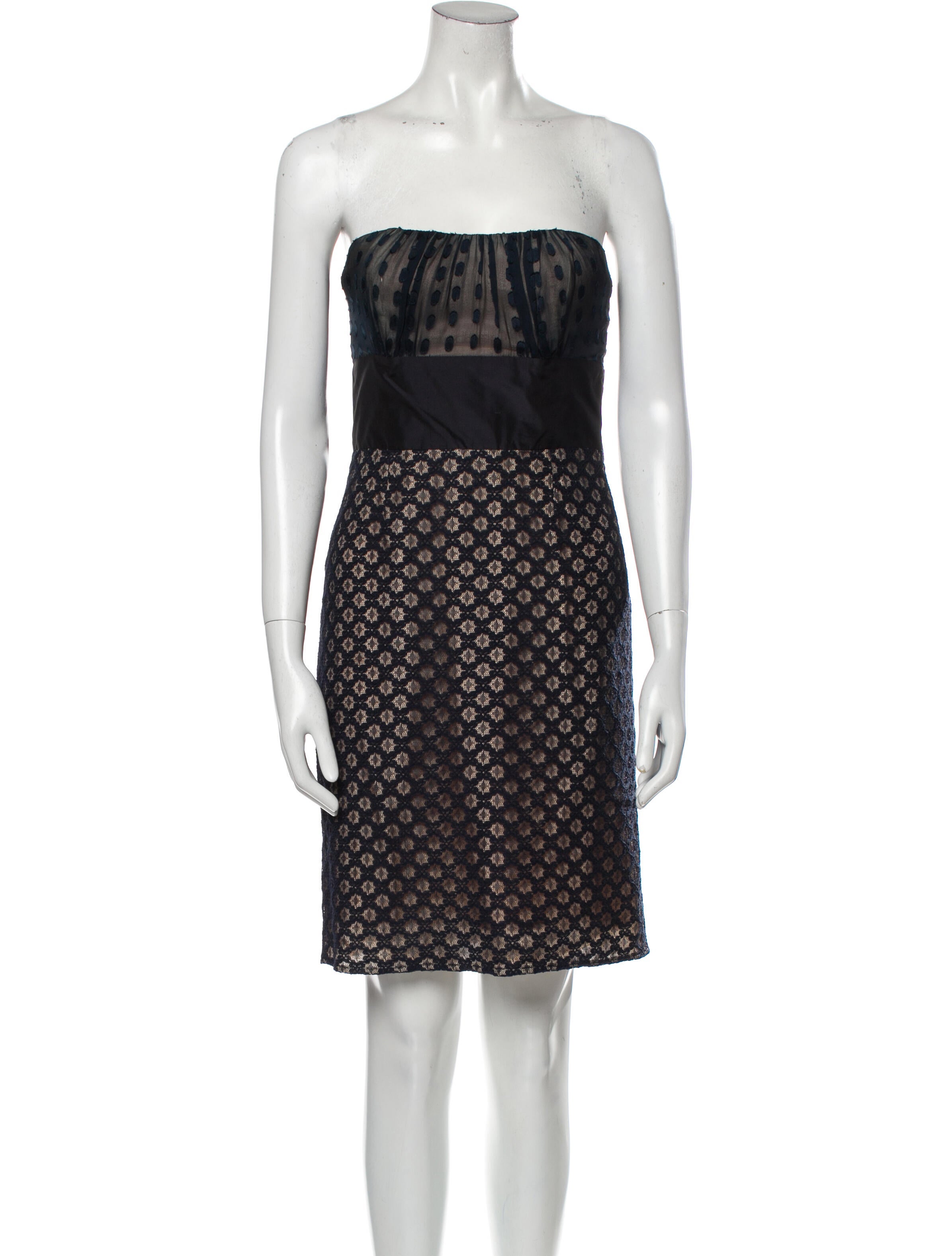 Bergdorf Goodman Lace Pattern Mini Dress