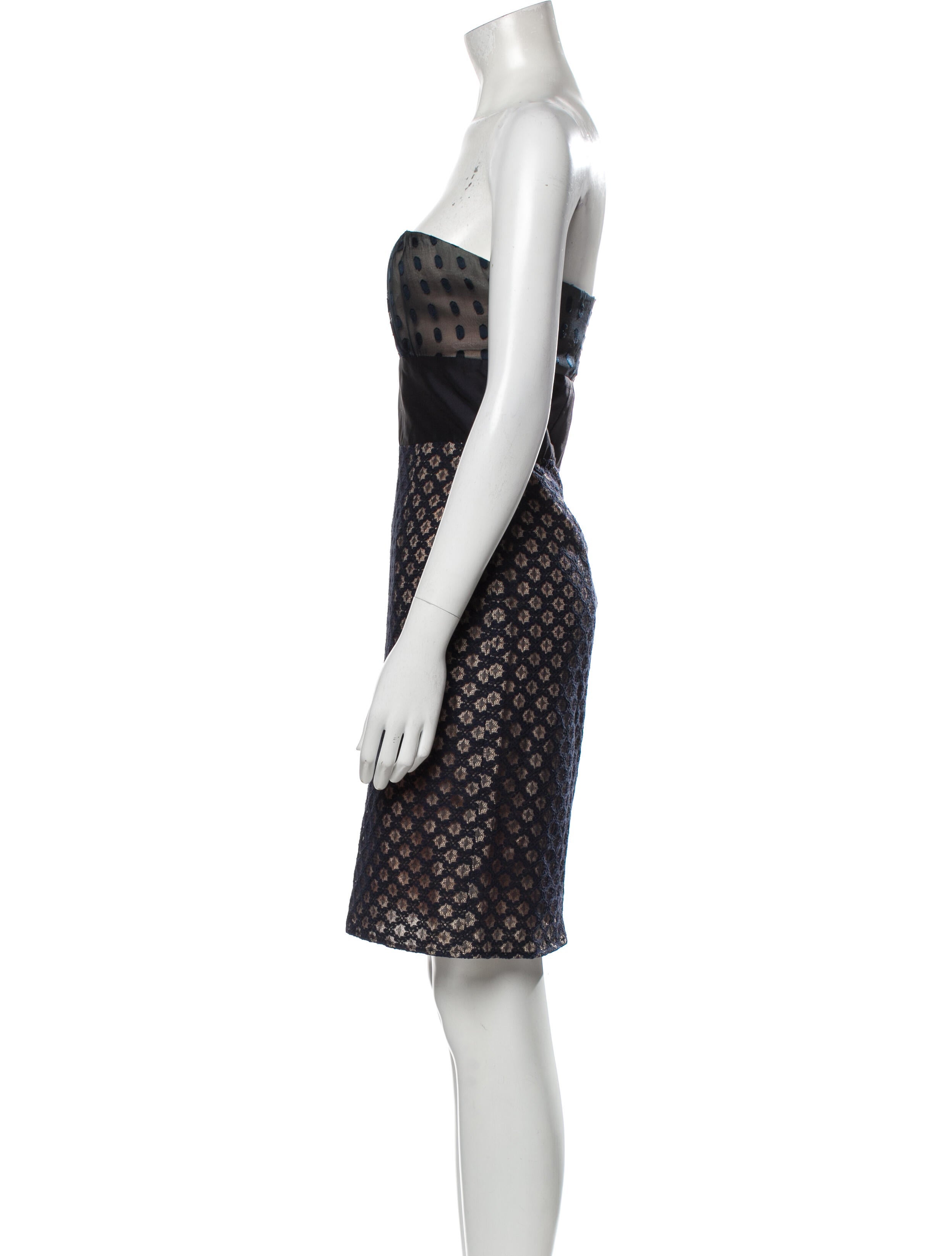 Bergdorf Goodman Lace Pattern Mini Dress