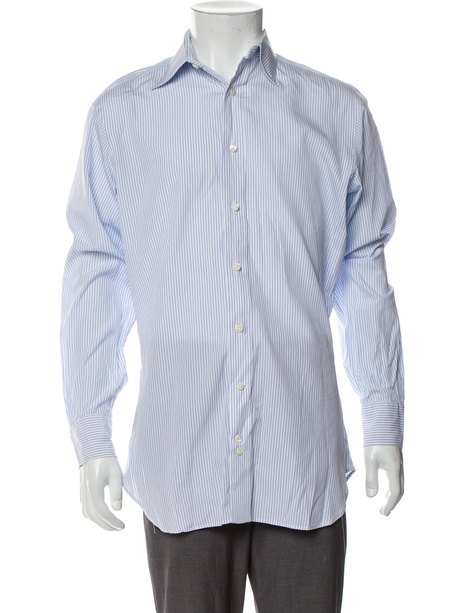 Bergdorf Goodman Striped Long Sleeve Shirt