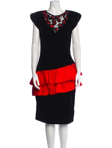 Bergdorf Goodman Dresses Vintage Midi Length Dress XL