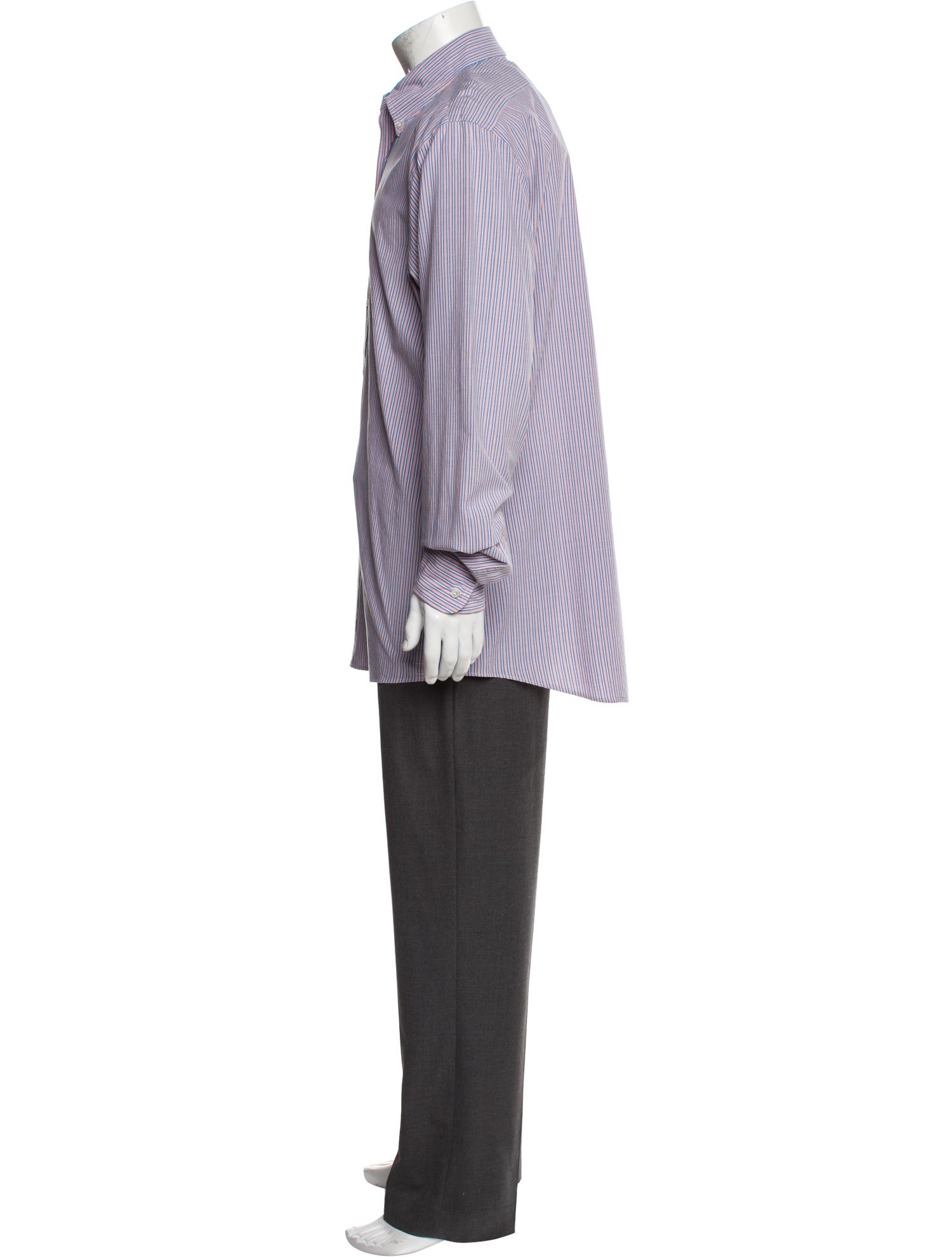 Bergdorf Goodman Striped Long Sleeve Shirt