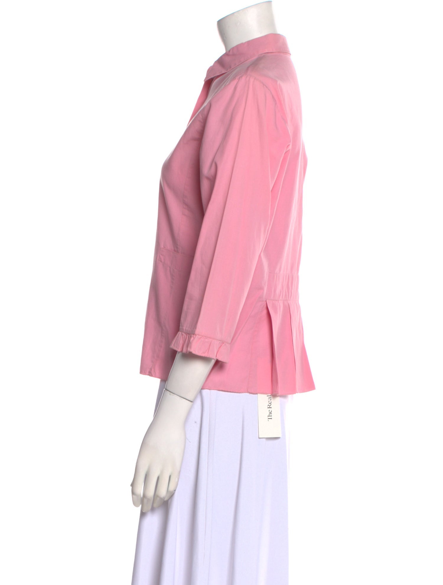 Bergdorf Goodman Three-Quarter Sleeve Button-Up Top