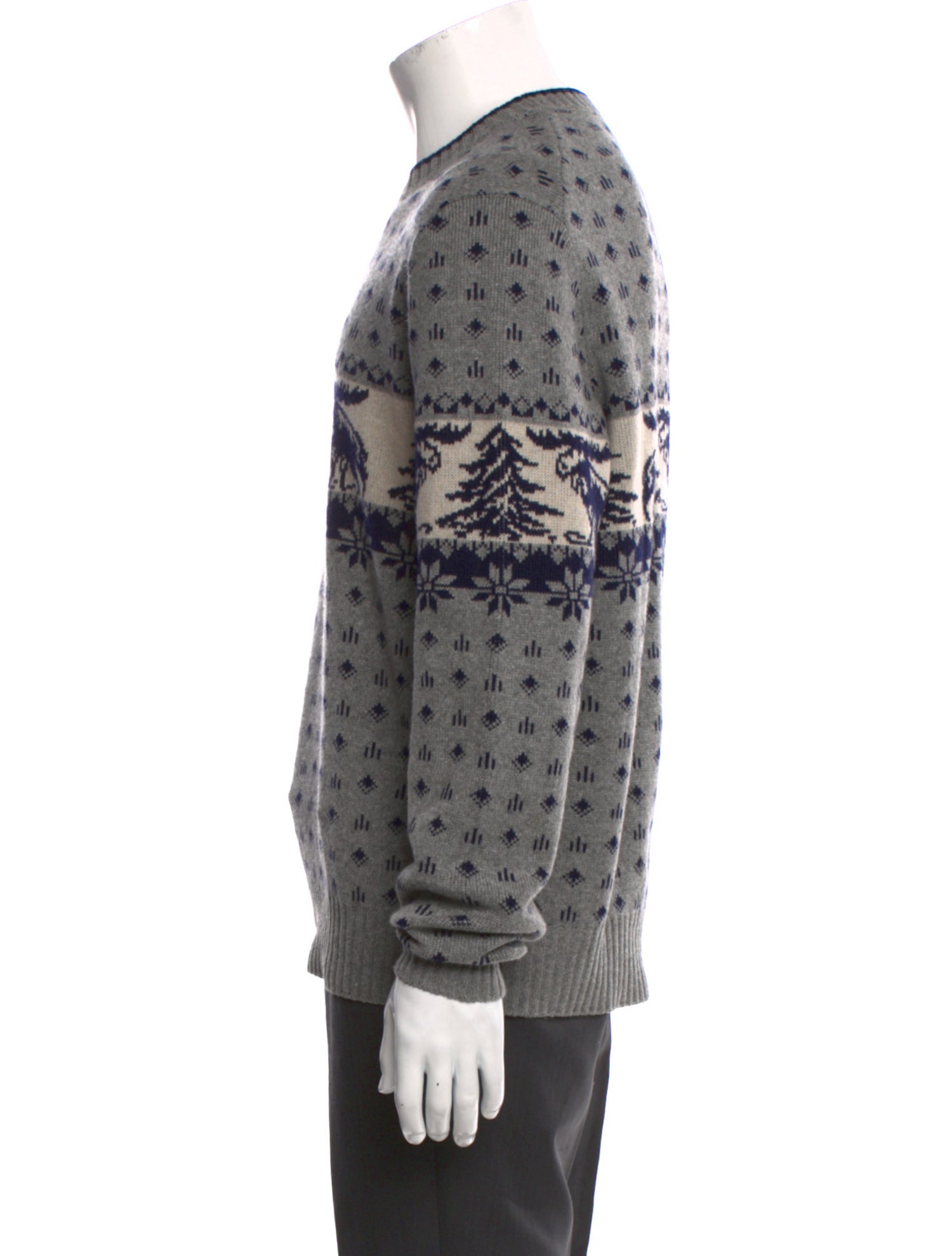 Bergdorf Goodman Wool Printed Pullover