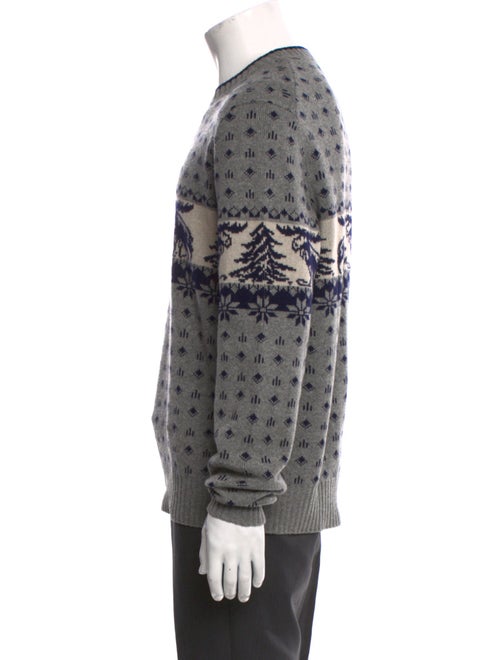 Bergdorf Goodman Wool Printed Pullover